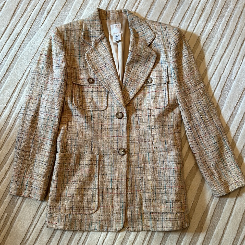 Neiman Marcus Silk Tweed Blazer - Picture 9 of 13